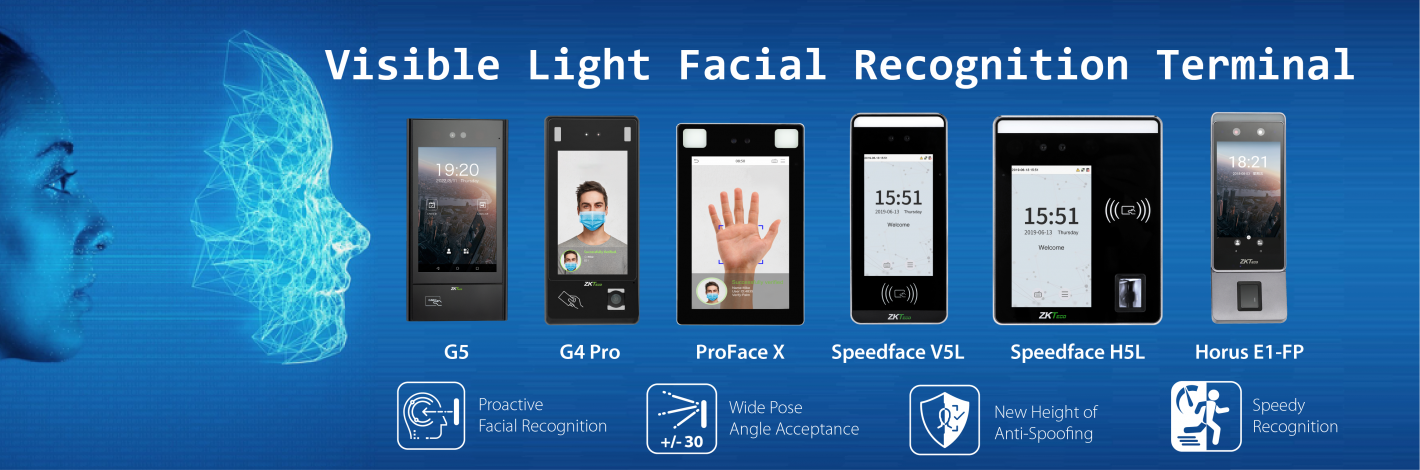 Zkteco visible light facial recognition terminal