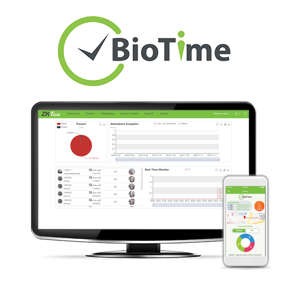 Zkteco BioTime Web,Cloud