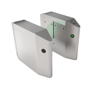 ZKTeco FBL4000 single lane flap barrier turnstile in Dubai UAE, stainless steel, smooth silent operation, energy-efficient, with high-quality electrical components for reliable access control.