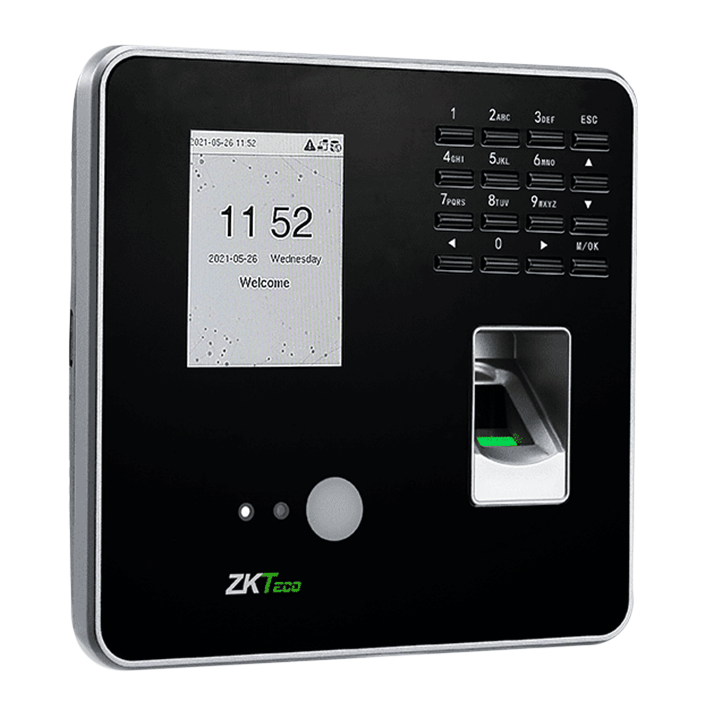 ZKTeco vFace20-VL touchless multi-biometric time & attendance and access control terminal in Dubai UAE, with visible light facial recognition and Wi-Fi support.